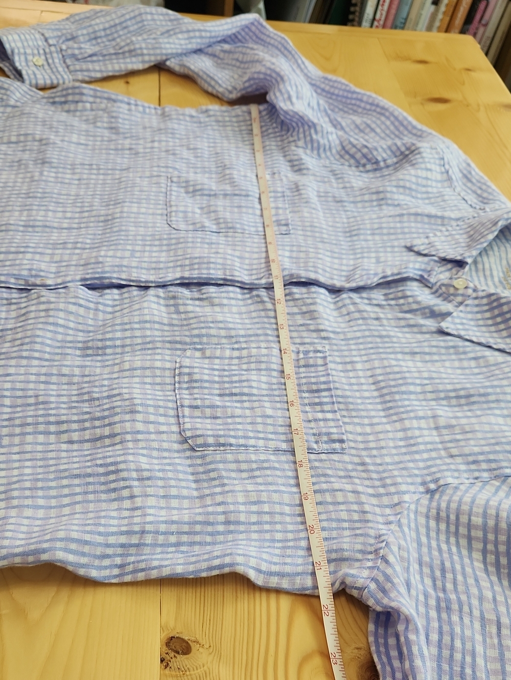 Lilly Pulitzer Sea View Linen Button Down Top in Lilac Verbena Gingham Size M - Picture 13 of 16